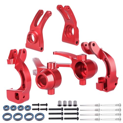 Hobbypark Aluminum Front Steering Block Knuckles & C-Hubs Caster Blocks & Rear Hubs for Arrma...