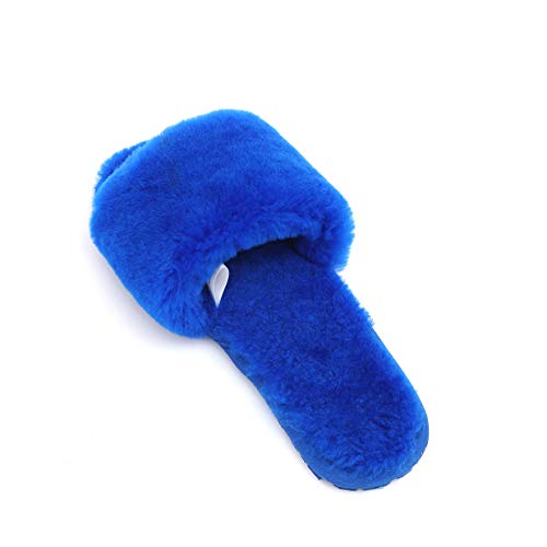 Boiled Wool Slippers Women Real Fur Slippers Open Toe House Slippers Luxury Slippers dechic Slippers3
