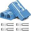 Bohaner 10Pcs Anderson Connector 50A 24V/600V Battery Quick Disconnect Connector Modular Power Connectors Anderson plug Quick Plug Kit (Blue 50A) #1