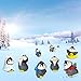 Macarrie 20 Pcs Penguin Figurines Cute Penguin Figures Characters Toys Cake Toppers Decorations Winter Small Figurines for Boy Girl Gift Birthday Landscape Party(Stylish Style)