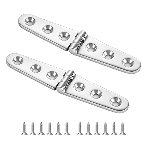 Pyntrax 316 Stainless Steel Boat Hinges, Strap Hinge 6 x 1.18 in, 4 Pack by Pyntrax - Used condition - Image 8