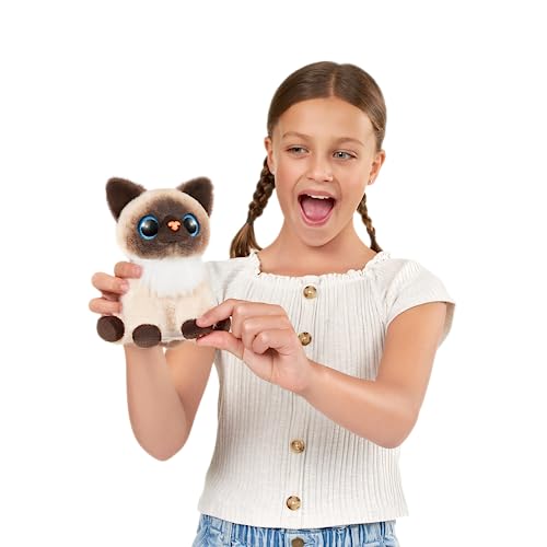 Pets Alive Smitten Kittens Surprise, Minx, Nurture Play, Kuscheltier zum Auspacken, Interaktiv, 10 Sounds, Ultraweiche Plüschtiere, Elektronisches Haustierkätzchen adoptieren (Minx)