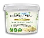 Food PURA 450g Brewers Yeast Powder - Non De Bittered- 100% Natural Source of B Vitamins, Protein & Minerals Supports Immune System, Healthy Skin, Hair & Nails