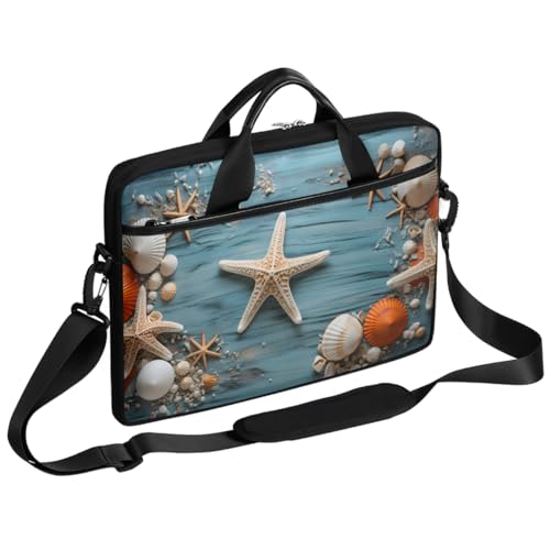 Maletín para laptop 15 pulgadas diseño madera Starfish Beach miniatura 1