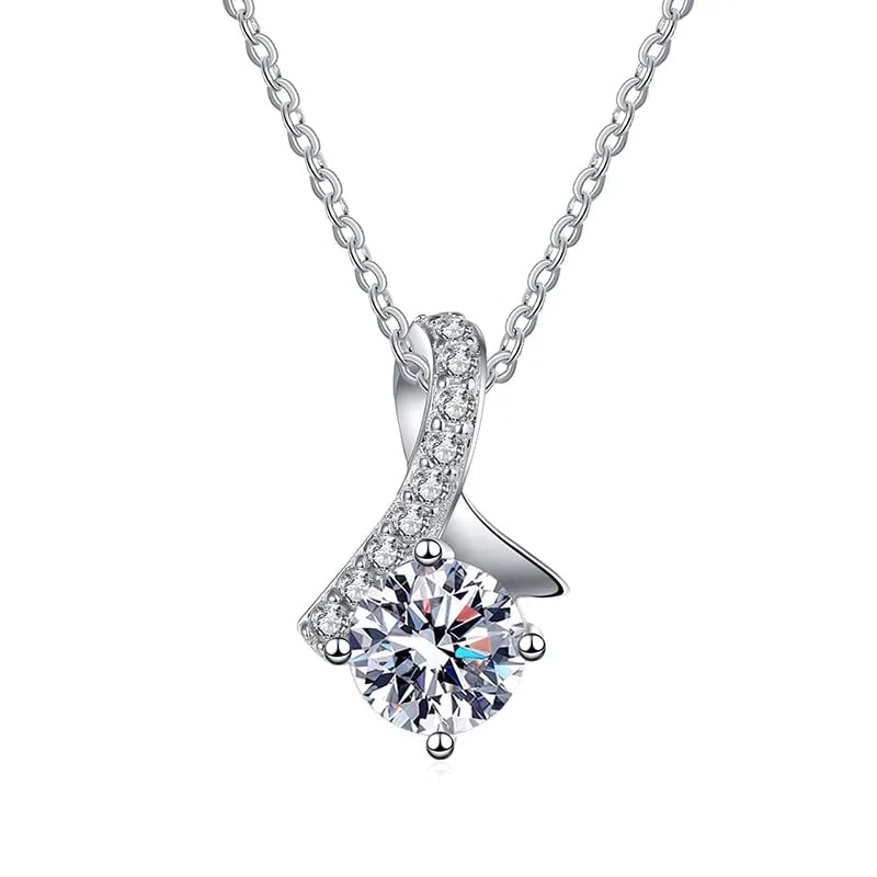 Collier nœud papillon en moissanite, le cadeau idéal pour femme