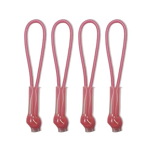 Tactical Cord Zipper Pulls, Set of 4, Pink, Made in USA