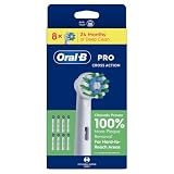 Oral-B Pro Cross Action - Cabezales de cepillo de dientes, paquete de 8 unidades, adecuados para buzón