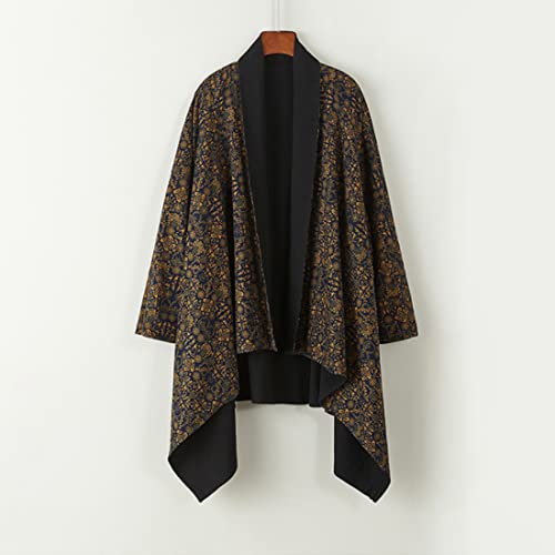 HZCX FASHION Men Ethnic Cotton Blend Open Front Cardigan Long Kimono Robe Jacket2