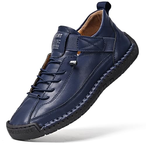 Image of Womens Casual Shoes Ankle Chukka Boots Slip On Breathable Loafers Handmade Fashion Sneakers Mid top Walking Driving Flats Shoes