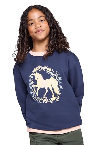 Image of Mountain Warehouse Crew Neck Kids Sweatshirt Dark Blue Kids Size 3-4 Years