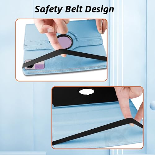 Image of TGK Rotating Cover for Redmi Pad SE 11 inch 360 Degree Leather Flip Case (Sky Blue)