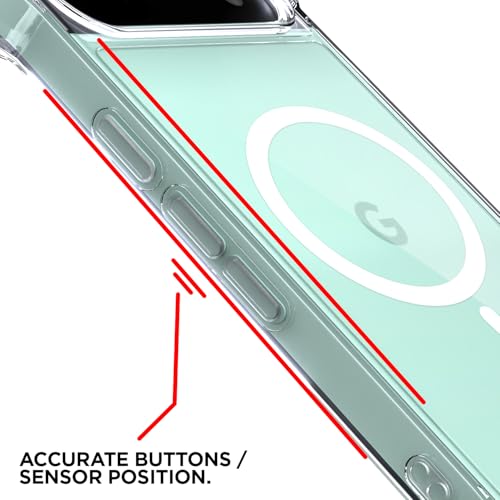 Image of Amazon Basics Back Cover for Google Pixel 6A 5G Mag-Safe Shockproof PC + TPU Protective Case Magnetic Support Bumper Case (Transparent Mag-Safe)