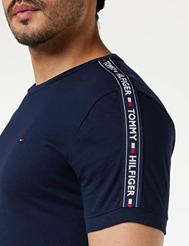 Tommy Hilfiger Pánské tričko Rn Tee Ss, Blue (Navy Blazer 416), Large (Velikost výrobce: LG)