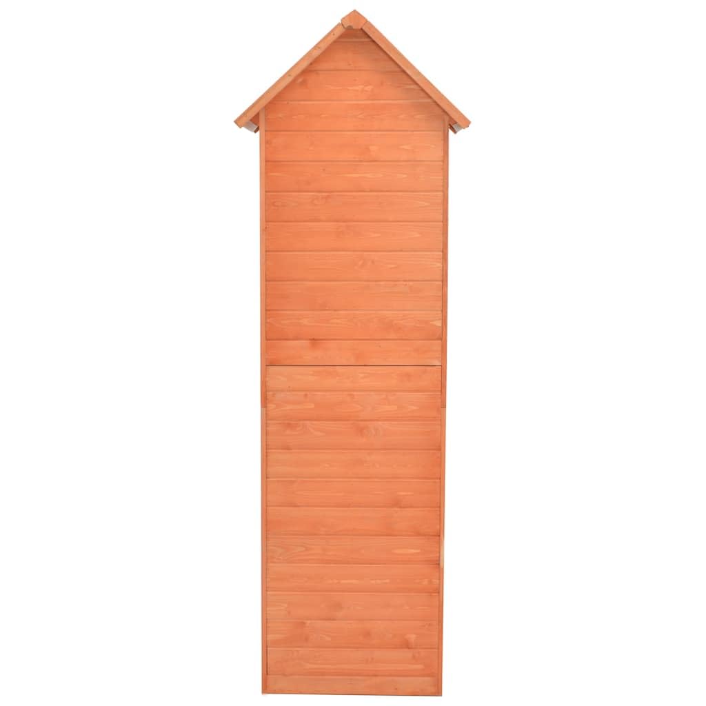 Domek ogrodowy z drewna, 71 x 60 x 213 cm, z wodoodpornym dachem poliestrowym, do przechowywania i przechowywania narzędzi