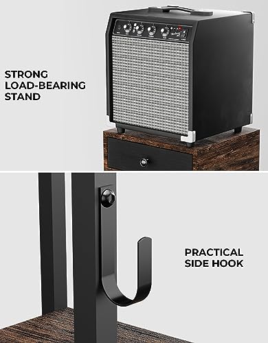 yamagahome Support de guitare pliable universel avec étagère de rangement à 2 niveaux, support de guitare portable avec crochet pour guitare acoustique, électrique et basse, noir - Les Beatles, Paul McCartney, John Lennon, RIngo Starr, George Harrison yamagahome Support de guitare pliable universel avec étagère de rangement à 2 niveaux, support de guitare portable avec crochet pour guitare acoustique, électrique et basse, noir – Image 5
