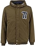 warm wattiert Garcia Jungen Winterjacke mit Kapuze Bundjacke in Olive, Größe:176, Farbe:Olive
