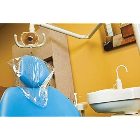 3D Dental PL-HRLG Headrest Cover, Poly, 14" x 10" (Pack of 250) Cover