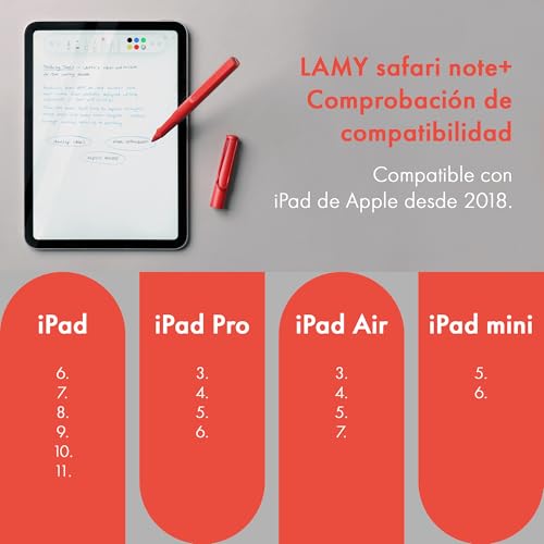 Lápiz para iPad LAMY safari note+ steel black de diseño ergonómico 3