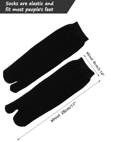3 Pairs Flip Flop Socks Tabi Split Toe Socks Elastic Cotton Socks for Men Women2