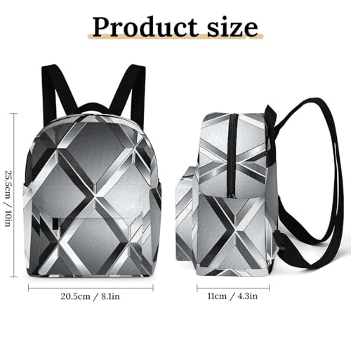 Mochila plateada de tela Oxford que soluciona el transporte de laptops 2