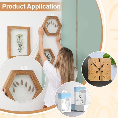Image of BENECREAT 50Pcs Picture Hangers Adhesive Foamboard Hanger, 2.5x1.8inch Picture Hanging Adhesives for Photo, Art Painting Hanging, Home Decor Hanging Accessories