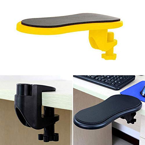 ZN Support De Repose-poignet Pour Bras De Rallonge Pour Ordinateur Réglable, Ergonomique Extension De Bureau Pour Ordinateur Réglable, Pour La Maison Et Le Bureau, Tapis De Souris Au Poignet Yellow