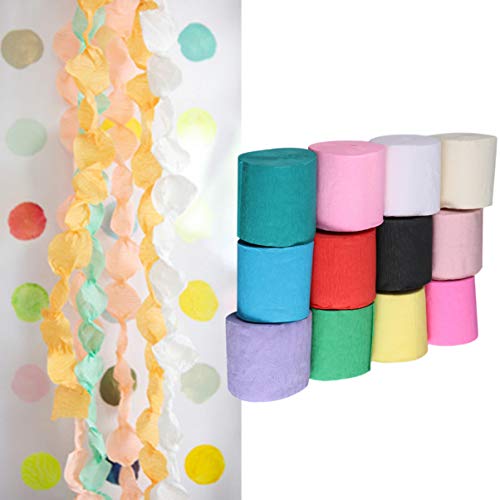 HEALLILY 12 rolos de papel crepe buquê de flores de papel para artesanato rolos de papel colorido pa