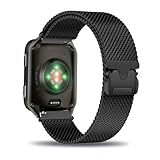 金属 スマートウォッチバンド 対応 Garmin Venu X1 交換ベルト調整可能 男女兼用 マグネットクラスプ 鋼 留め金 メッシュ 軽量 通気性 ストラップコンパチブル 換えバンド Garmin Venu X1 交換ストラップ 金属ベルトレディースメンズ対応 (9)