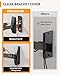 Perlegear Speaker Wall Mounts, Bookshelf Speaker Mounting Brackets with Dual Side Stable Clamp Design, Wide Tilt & Swivel Shelf for Large Surrounding Sound Speakers, Up to 55 lbs, 1 Pair
