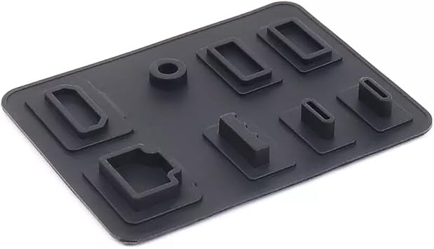 Plug Silicone Dust Cover Plugs USB HDMI Interface Protector Anti-dust Cover for PS5 Slim Console (Black)