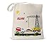 wolga-kreativ Stofftasche Einkaufstasche 100% Bio BW BAU-kran mit Name Stoffbeutel Kindertasche Sportbeutel Schuhbeutel Wäschebeutel Stoffsäckchen Jutebeutel Schultertasche Junge