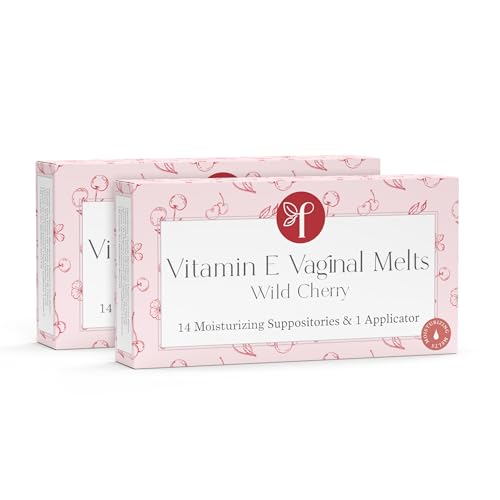 Image of Femallay Wild Cherry Scented Vaginal Moisturizing Suppository 100% Natural Ingredients for Vaginal Dryness and Odor, Intimate Comfort 14 Suppository Melts +1 Applicator for Effortless Hydration 2-Pack