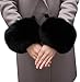 Ssowun Manchette Fourrure Femme 1 Pair, Manchettes de Poignet Chauffe en Fausse Fourrure Chaud Manchette de Bras Gants pour Hiver