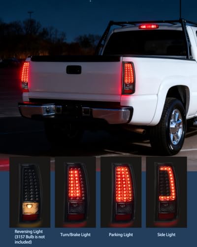 Image of Nilight Taillight Assembly Compatible with 2003-2006 Chevy Silverado Pair