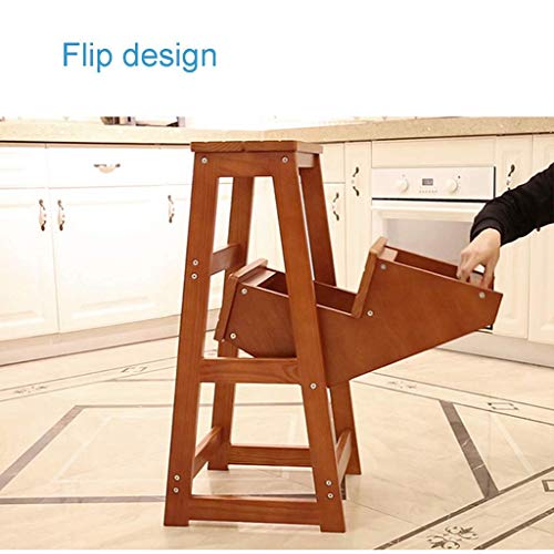 Taburete de escalada plegable de madera de 3 capas para uso en interiores 6