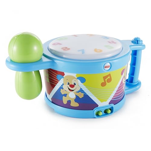 Fisher-Price Aprender e Brincar Brinquedo para Bebês Tambor para crianças a partir de 6 meses