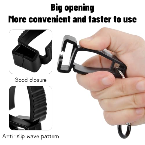 Handschuhe Halter Handschuh Clips Halter 4 Stück Grabber Halter für Arbeitshandschuh Tarp Clip mit Karabinerhaken Multifunktionaler Anti-Verlust-Handschuhclip Leichter Praktischer Handschuh Klemme