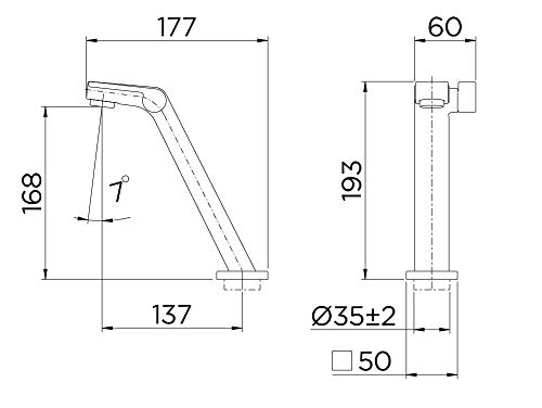Torneira para Lavatório de Mesa DocolStillo, Docol, Cromado