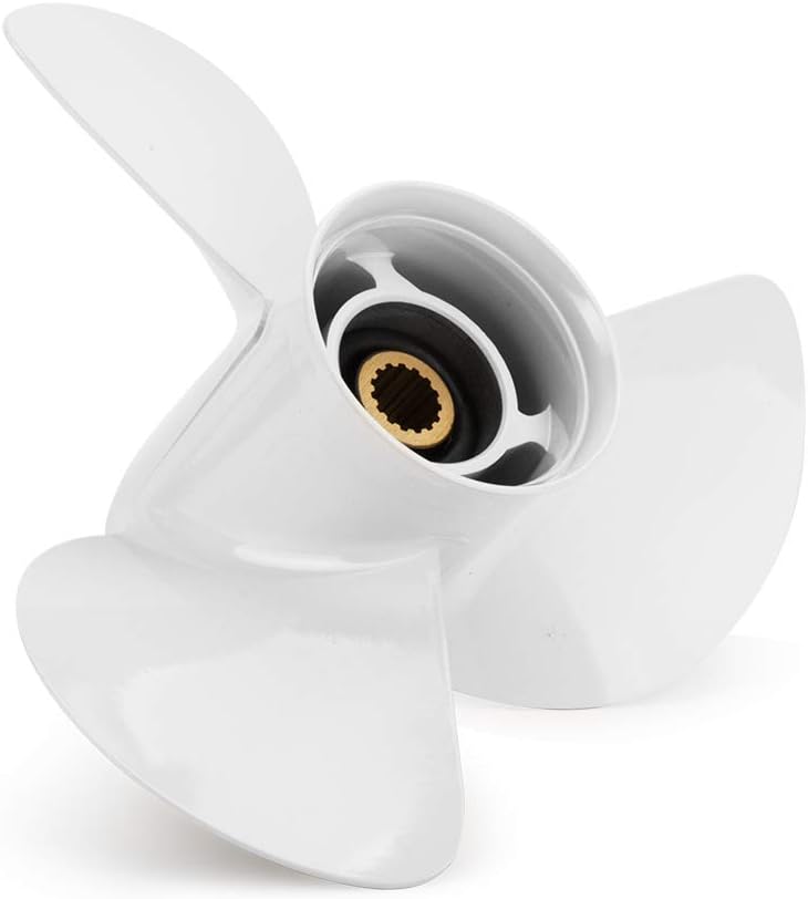 OEM Upgrade Aluminum Outboard Moto Boat Propeller fit Yamaha Engines 60-115 HP, 13.25x17p,13.5x15p,13x19p,13x17p-4B 15 Spline Tooth