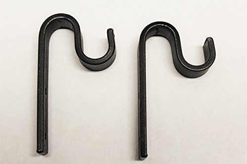 Wrought Iron Single Curtain Rod Bracket (2 pack) - Hand Made by the Amish