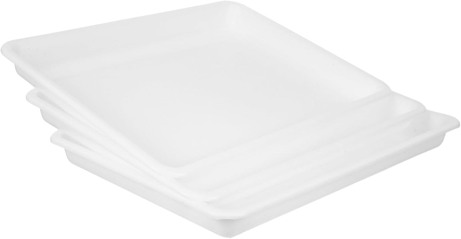 3pcs Small Paint Mixing Palette Tray Set Lightweight Portable Plastic Watercolor Paint Tray for Artists and Crafts for Travel