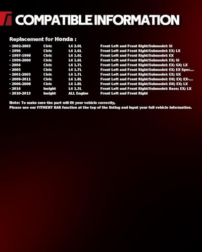 Image of Torchbeam Front Brake Calipers Set for Honda 2006-2011 Civic 1.8L, Honda 2001-2005 Civic 1.7L, Honda 1996-2000 Civic 1.6L, Front Left and Front Right Calipers Replace # 19B1832+19B1833