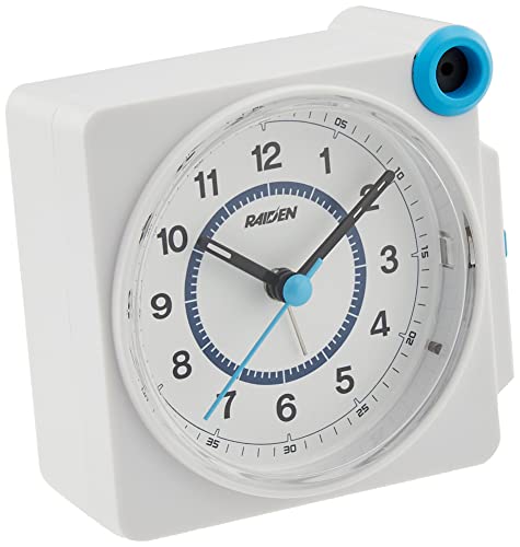 セイコークロック(Seiko Clock) 置き時計 目覚まし時計 アナログ 大音量 PYXIS ピクシス RAIDEN 本体サイズ:8.7×9.2×6cm NR448W