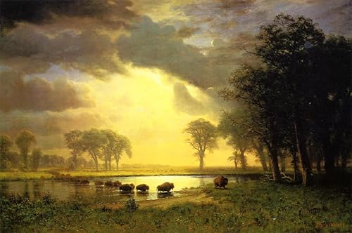 Murales il sentiero degli animali Albert Bierstadt impresiones lienzo para regalo especial