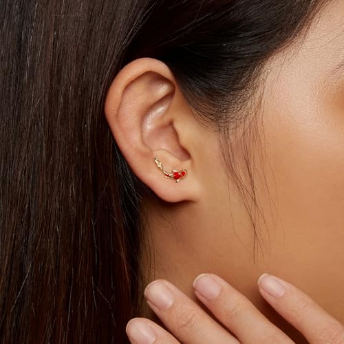 Cute Stud Earrings for Women Dachshund Koi Fish Sea Star Sea Turtle Sea Conch Earrings 14K Gold Plated Dainty Stud Earring funky Jewerly2