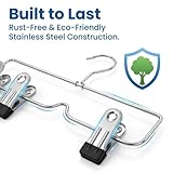 USTECH 6 Tier Skirt Pants Hanger Chrome Metal Organizer (5 Pack)