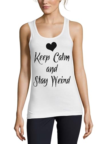 Camiseta sin mangas de algodón blanco con gráfico de corazón para mujer 1