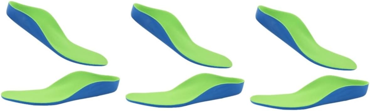 GLEAVI 3pairs Flatfoot Arch Support Feet Cushion Pads Orthopedic Insoles for Boys and Girls Heel Pads for Shoes Reduces Foot Pain and