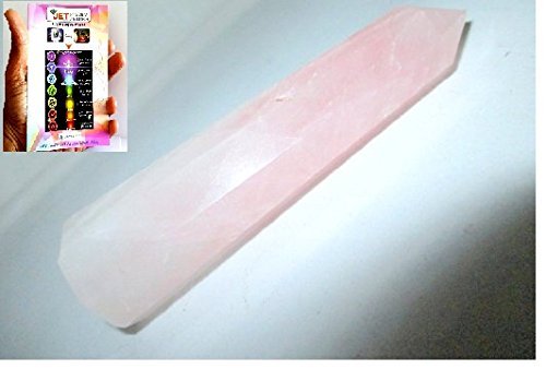 Jet Genuine Rose Quartz Obelisk Towe Free Booklet Jet International Crystal Therapy Jumbo Facet Aura Rock Crystal Natural Polished Earth Spirit Balance Point Gemstone Spiritual Chakra Balancing Psychic
