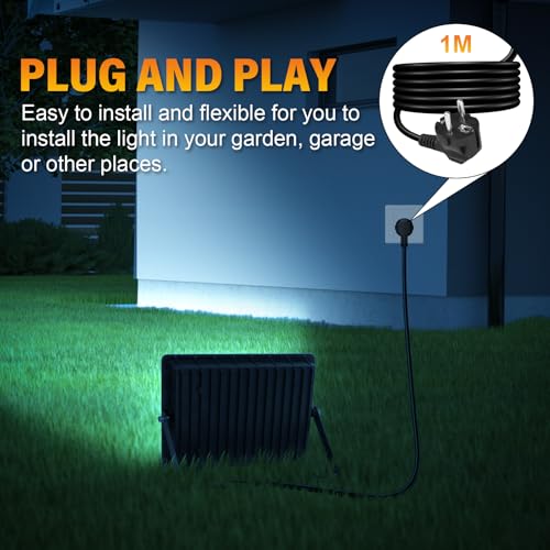 Projecteurs LED extérieur 200W puissant spot éclairage jardin étanche IP66